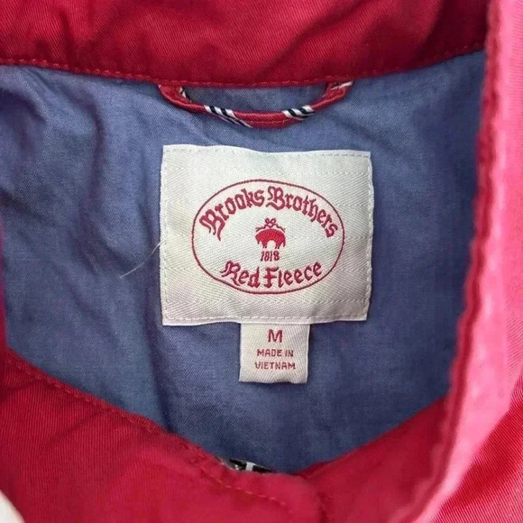Brooks Brothers Red Fleece Full Zip Up Lightweight Jacket Men’s SZ M Red - Picture 4 of 15